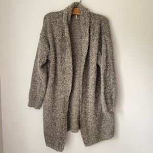Hello Nite Sweater Women’s Medium Cozy Gray Cardigan Plush Soft